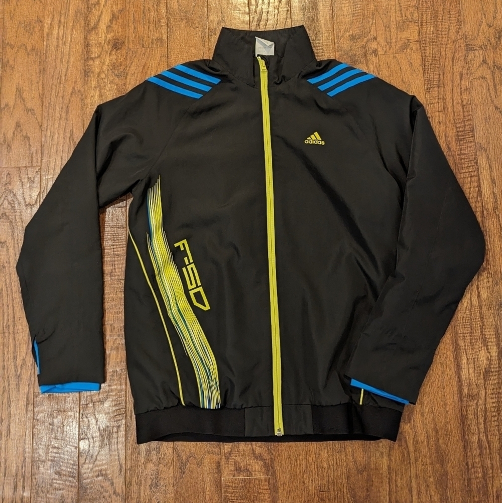 adidas jacket with full zip, black  F50 Messi soccer collection, Youth Large